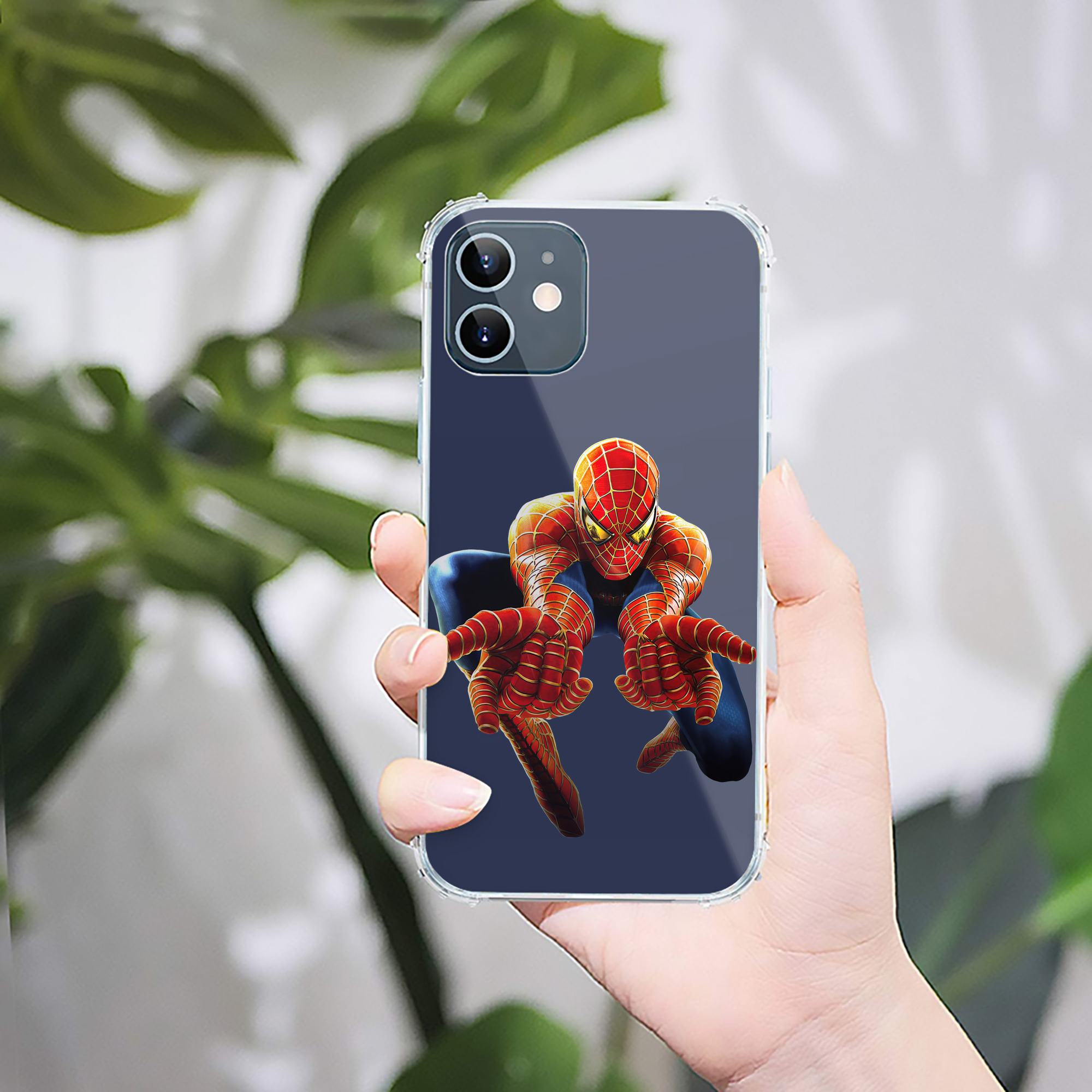 （画像用） Spider Man スパイダーマン 【iPhone 12シリーズ対応】透明スマホケース（クリアソフトケース）